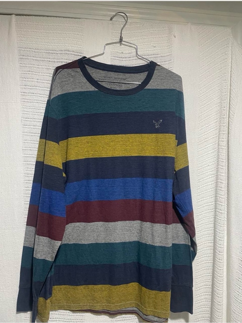 American Eagle Outfitters Multicolor Striped Long-Sleeve Crew
